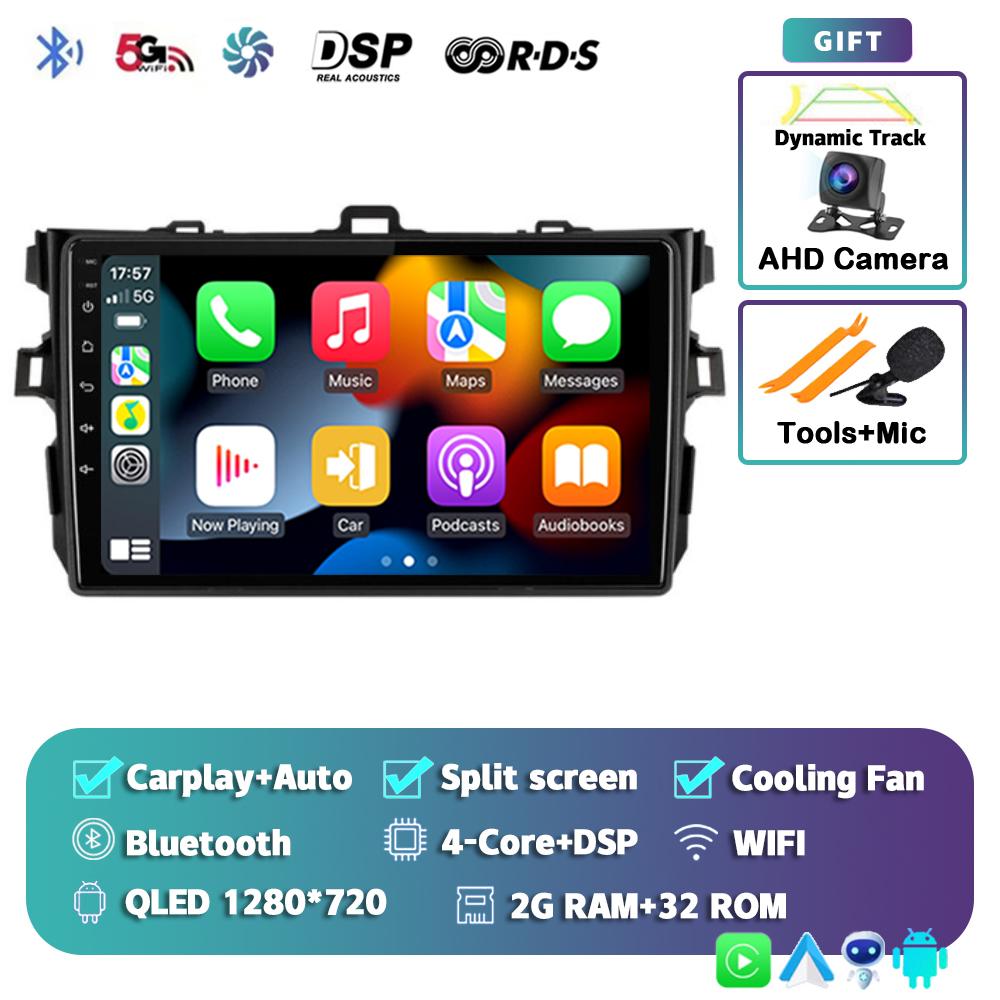 

Android 14 Carplay 2din Car Radio For Toyota Corolla E140/150 2007 2008 2009 2010 2011 2012 2013 4G GPS Multimedia Player Stereo