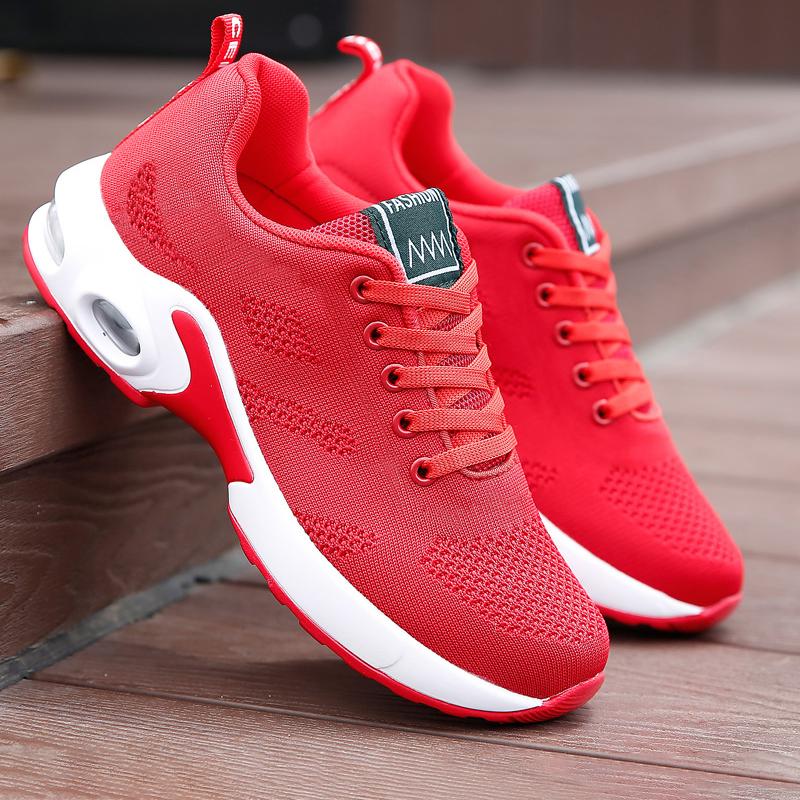 Women Hiking Shoes Platform Casual Lace Up Sneakers Flat Bottomed Mesh Breathable Running Thick Sole Autumn Sneakers Tenis Shoes