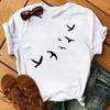 Watercolor Butterfly Heart Printed T Shirt New Women Black T Shirt Harajuku Cute Graphic Tee Shirt Ladies Casual FeUnisex Tops Tee