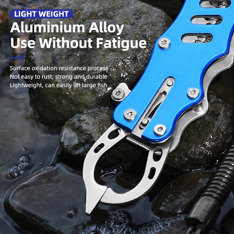 Hand Grip Portable Stainless Steel Fishing Grip Hook Lip Gripper Fish Grip Hook Fishing Tackle Tool Nose Pliers Tackle Box Angling Gear Equipment