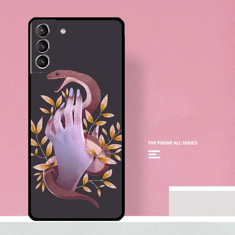 Umělecký obal na telefon s ilustrací hada Pro Samsung Galaxy S25 S26 Ultra S20 S21 S22 S23 S24 S10 Plus S25 FE Kryt Coque