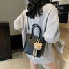 Lychee Pattern Portable Bucket Bag Women'S Simple Trend Shoulder Bag Foreign Style Versatile Messenger Bag