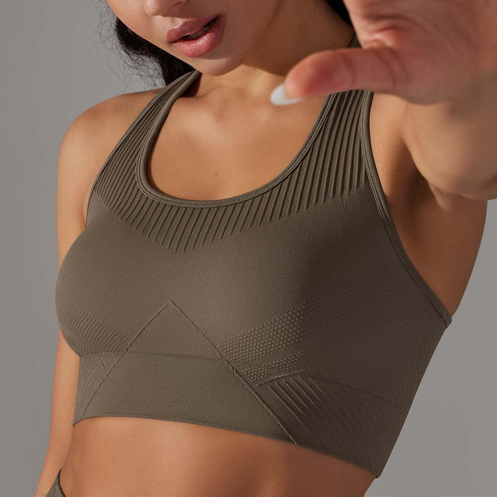 

Топ для йоги с высокой степенью поддержки, быстросохнущий 623 Medium темный кофе