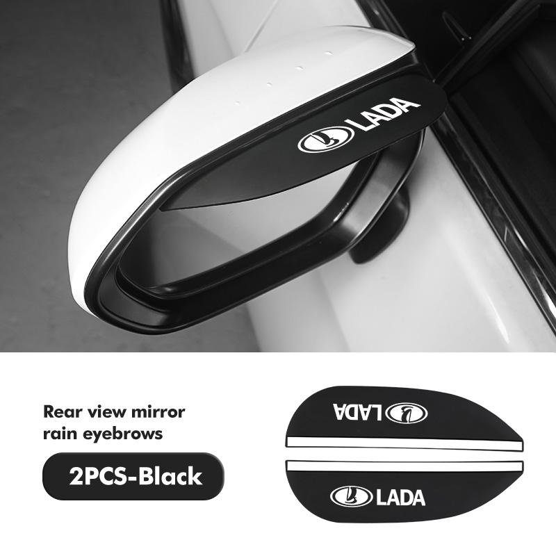 For Lada 2pcs Car Rain Eyebrow Rearview Mirror Visor Shade Rain Cover Rear View Accessories Niva Priora 4x4 Urban Vesta Granta SS14