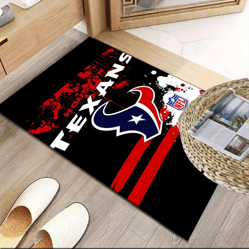 Basketball Texans Logo Carpet, Kitchen Rugs, Yoga Mat, Non-Slip Mats, Rug for Bathroom, Living Room Bedroom, Camping Rugs Christmas Gift