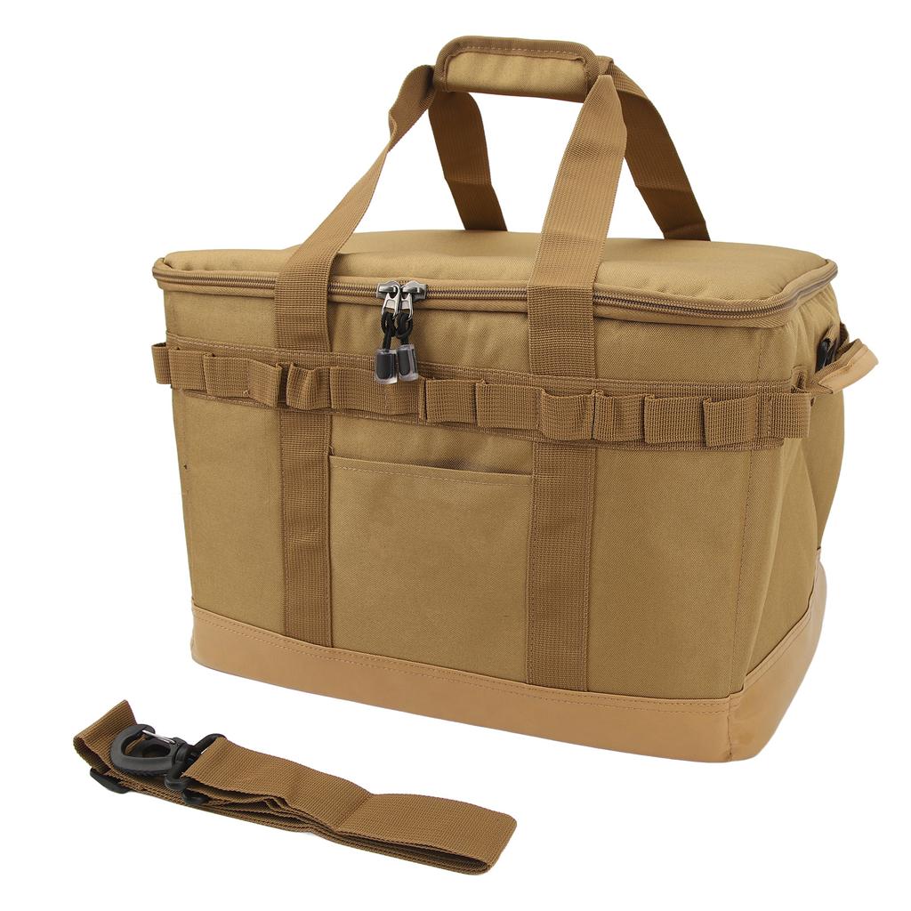 Insulated Lunch Carry Bag Double Layer Large Capacity Leak Proof Oxford Cloth Aluminum Foil with Shoulder Belt Cooler Insulated Bag for Picnic Travel