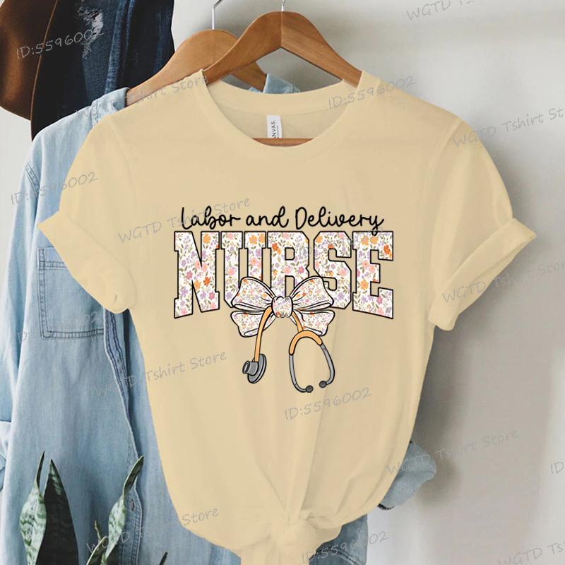 Nurse Labor and Delivery Coquette Shirts Nurse Appreciation Gift Short Sleeve Tee Nursing Life T-shirt Gift for Nurse Tee Shirt