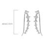 Vewant Hochwertige Ohrringe Piercing Rhodiumbeschichtet Klassisch Funkelnd Piercing Ohr-Crawler Climber Ohrringe Damen