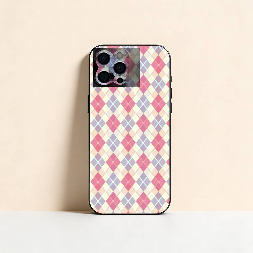 plaid background Phone Case For iPhone 17, 16,15,14,13,12,11 Plus,Pro Max, Others Soft Black Cover