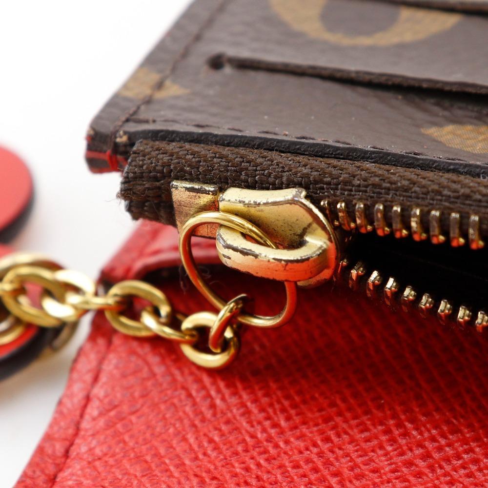 LOUIS VUITTON Portefeiulle Emily Purse M62941 Brown Monogram canvas flour Women Used