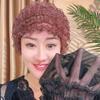 Polyester Elastic Curly Hair Hat Breathable Mesh Lace Pullover Cap Beauty Lace Curling Hat for Mom