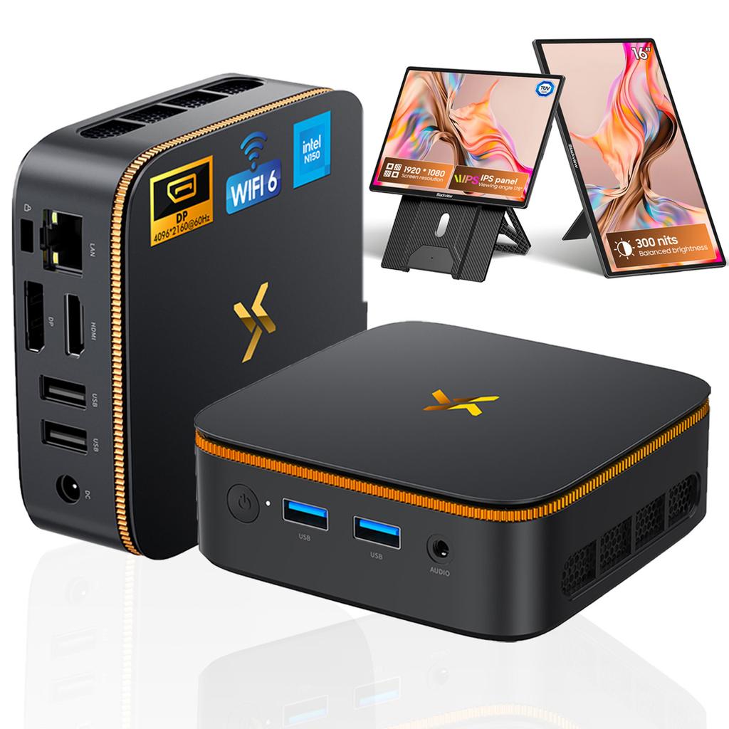 Huidun H50 Mini PC AMD Ryzen 3300U 16GB 512GB SSD Windows 11Pro MINI Computer HDMI