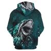 Men's CLlothing Shark Pattern Hoodie 3D Horror Gothic Whale Print Top New Hoodie Women's Harajuku 2k Sweatshirt Hooed Tops