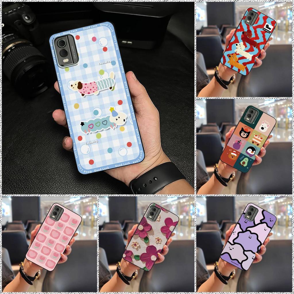 Silicone Fashion Design Phone Case For Nokia C32 Phone Pouch Back Cover Anti-dust Cartoon Full wrap Waterproof TPU Cute