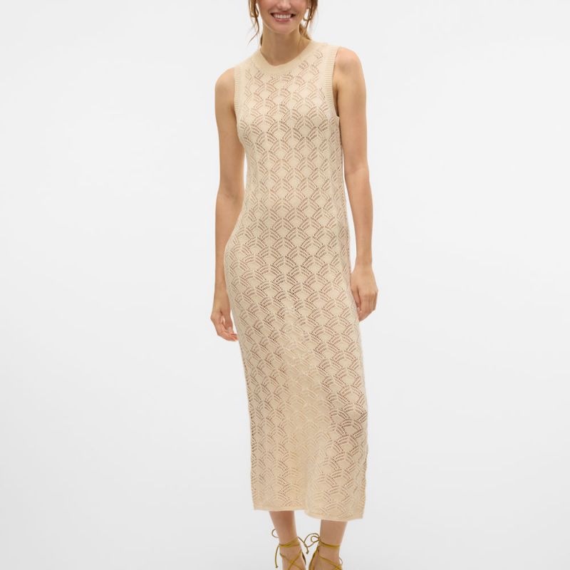 Dlouhé vyšívané šaty Verena bez rukávů Dámské VERO MODA