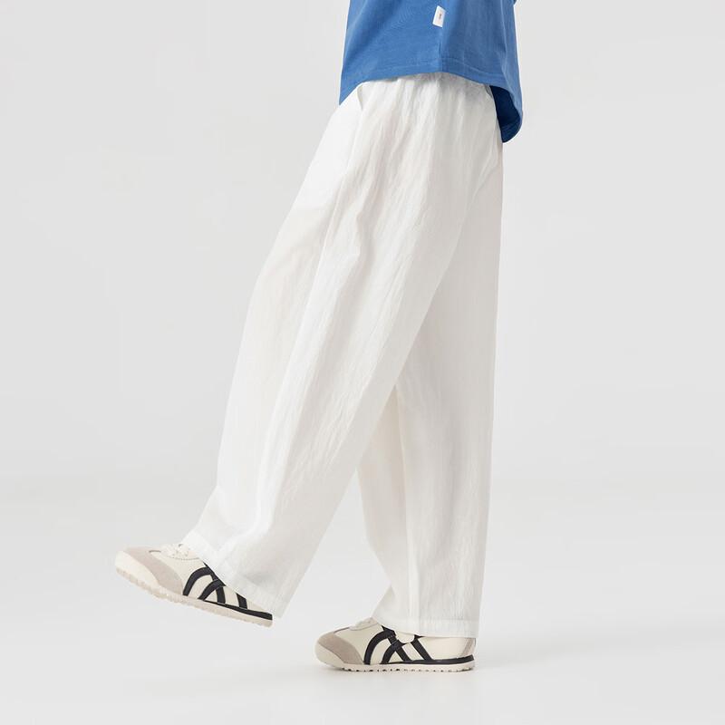 Boys' Summer Bamboo Texture Lyocell Blend Wide-Leg Pants