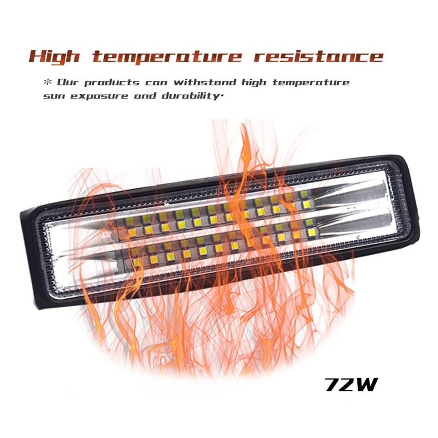 1Pc 72W SPOT LED  Work Light Lamp 12V For Boat Truck Driving ATV UTE  SUV