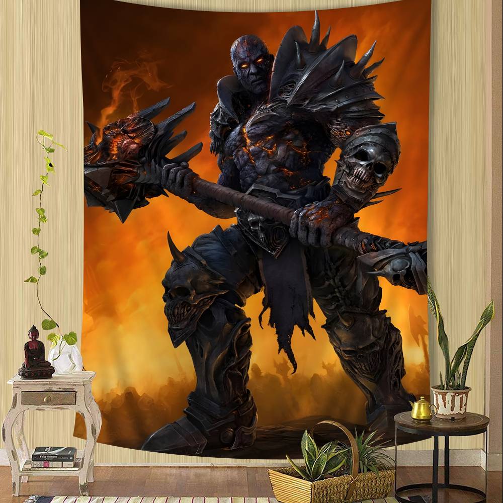 Game World Of Warcraft Colorful Tapestry Wall Hanging Home Decoration Hippie Bohemian Decoration Divination Wall Art Decor