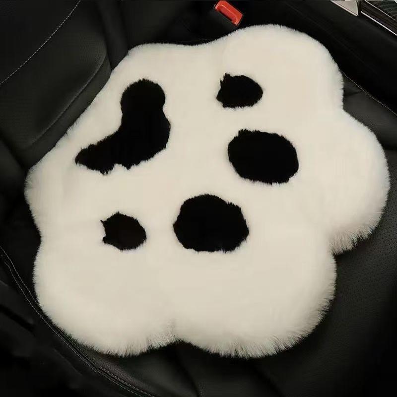 Cat Paw Plush Set Cover Cartoon Cushion Soft Warm Plush Mat Cute Short Plush Blanket For Girls In Winter For Cars