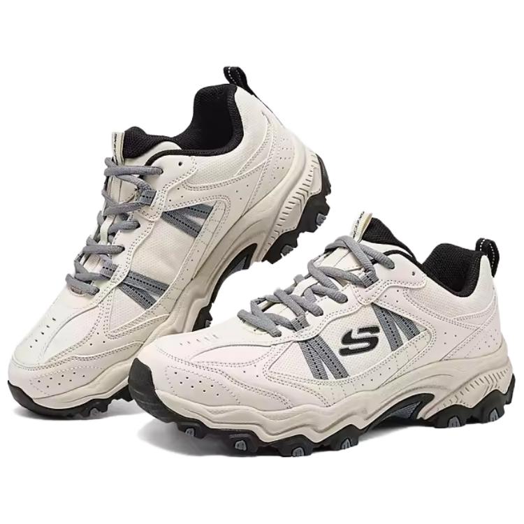 Skechers Stamina At Men Off White Low Top Hiking Shoes Mountain Style Lightweight Cushioning Stable Versatile 237692-NAT