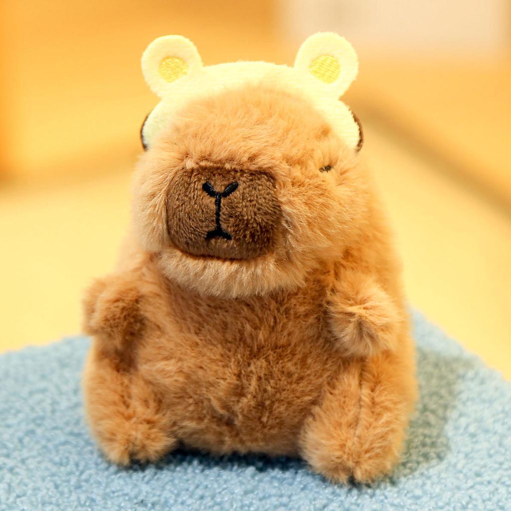 Kapibara plush toy afternoon tea capybara doll pendant pink keychain doll gift girl doll