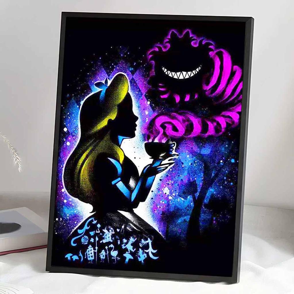 Full Round Diamond Painting The Princess and The Ghost Art Rhinestone Picture Mosaic DIY 5D Cross Stitch Embroidery Home Decoration