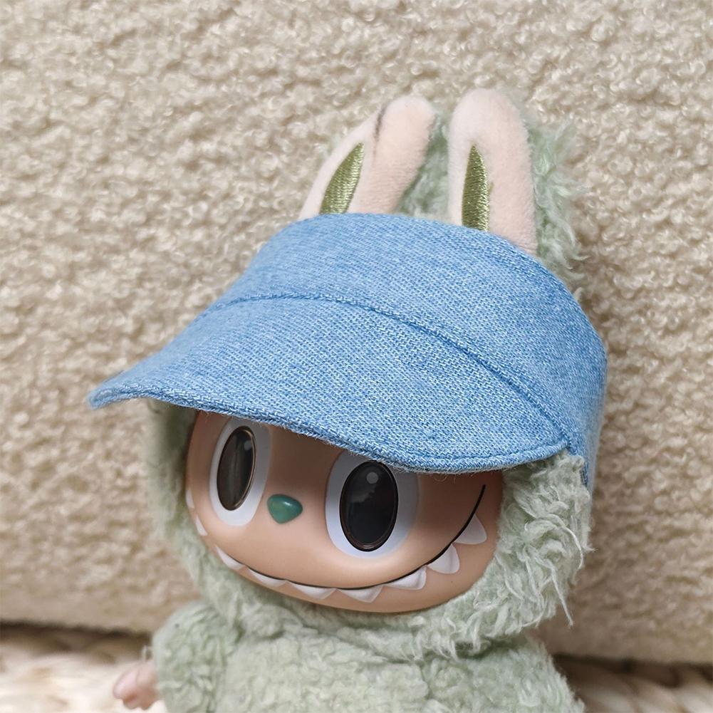 Doll Cap for Dollhouse Miniature 17cm Labubu Color Match Hat Kawaii Cute Doll Accessories Kids Girls Toys