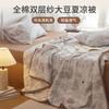 Cotton double-layer yarn printed soybean fiber washable machine washable summer cool quilt [multiple options available]