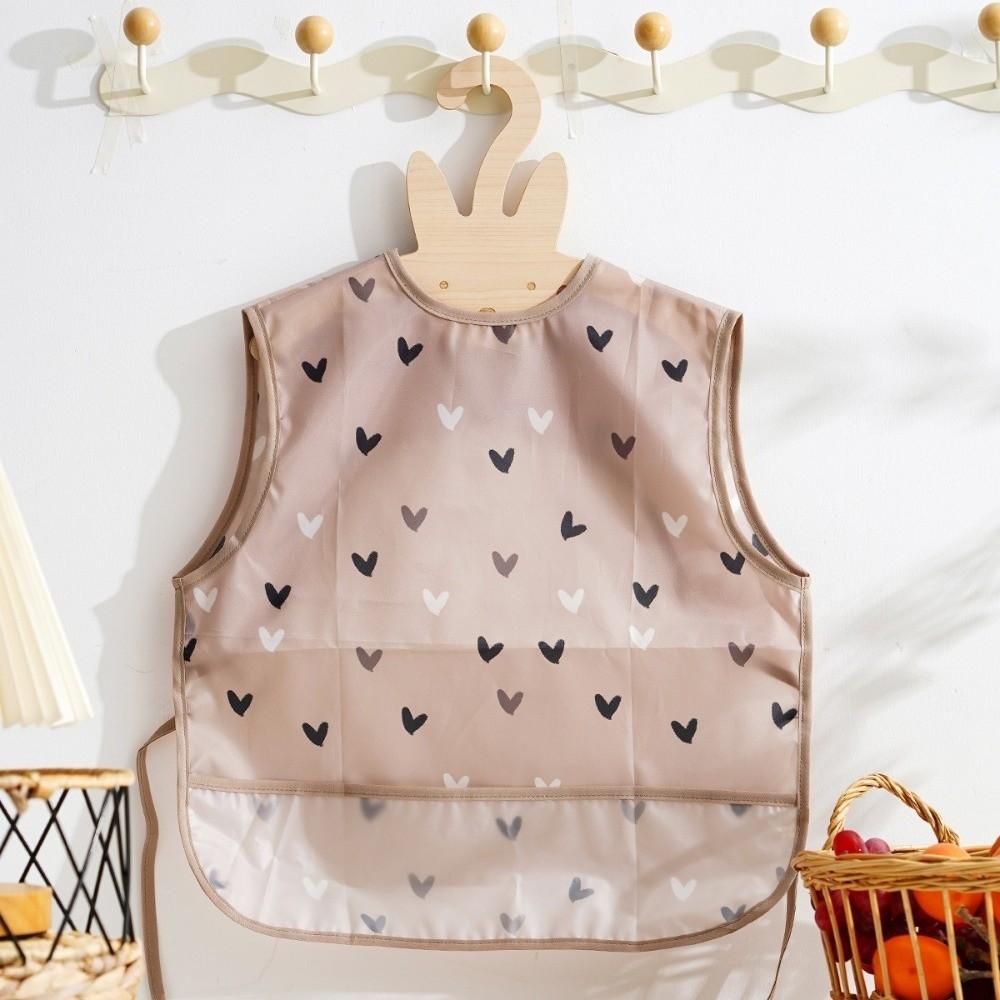 Waterproof Toddler Eating Apron Sleeveless Design Kids Smock Bib Baby Feeding Bib For Infant Girls
