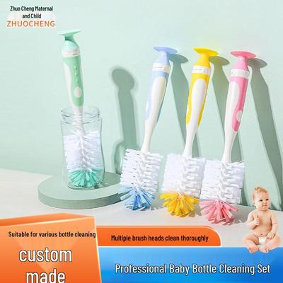 Babyflaschen- & Saugerbürsten-Set, Langstielige rotierende Tassenbürste, Thermoskannenreiniger