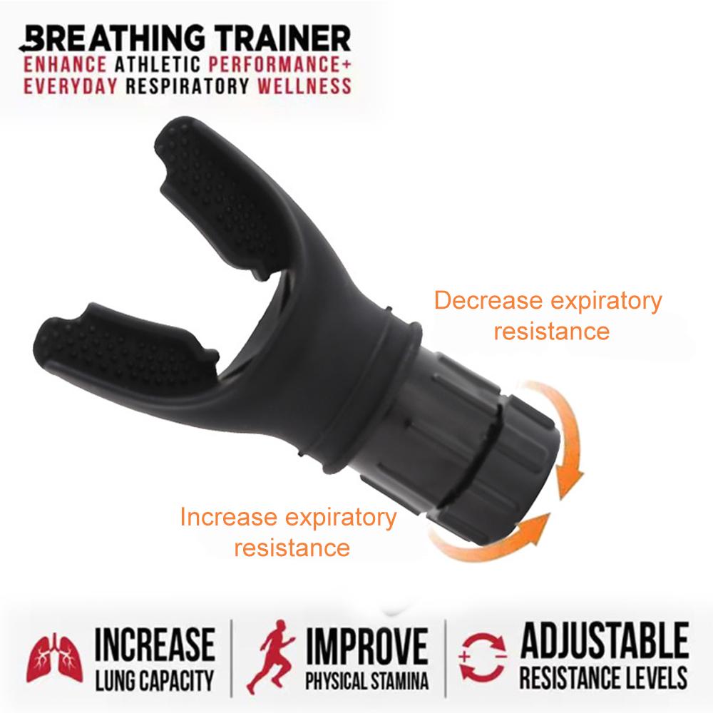 Exerciser Trainer with Adjustable Resistance Lung Respirator Fitness Equipment Breathing Trainer