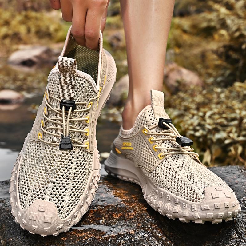 New Breathable Mesh Men Sneakers Outdoor Shoes for Men Summer Hiking Shoes Big Size 38-46 Water Shoes Athletic Walking Shoes