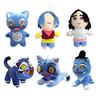 Blue Tiger Plush Toy Stuffed Tiger Hunters Anime Boy Doll Soft Stuffed Animal Doll Decoration Gift for Kids And Adults