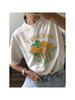 Vintage Peaches Printed Graphic Tees Wounisex Cute Aesthetic T-Shirts Short Sleeve Retro Grunge Tops Clothes Y2k Oversized T Shirt