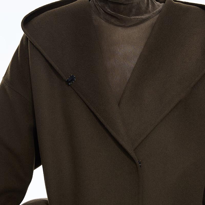 JNBY Women's 2025 Winter Wool & Cashmere Blend Hooded Coat