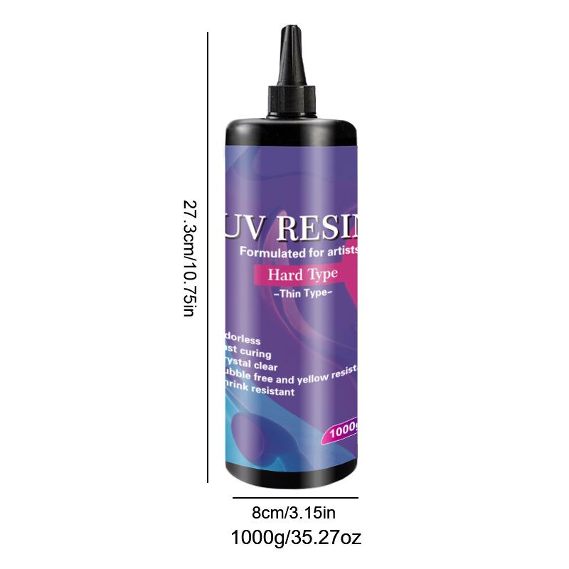 Odorless Crystal Clear Epoxy Resin - Fast-Drying UV Hard Adhesive for DIY Handcrafts