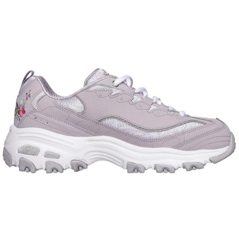 Skechers D'LITES 1.0 Women Mesh Synthetic Cushioned Low Top Dad Shoes Lavender Purple 11977-LAV