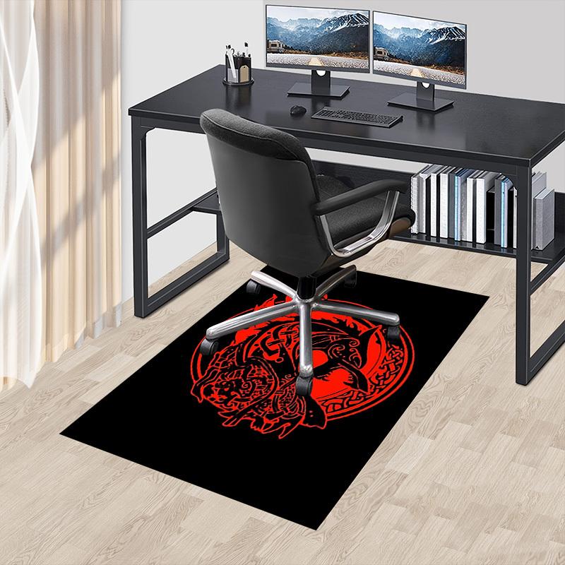 1pc Wolf Circle Carpet, Office Rug Outdoor Mat Home Decor Area Carpet Festival