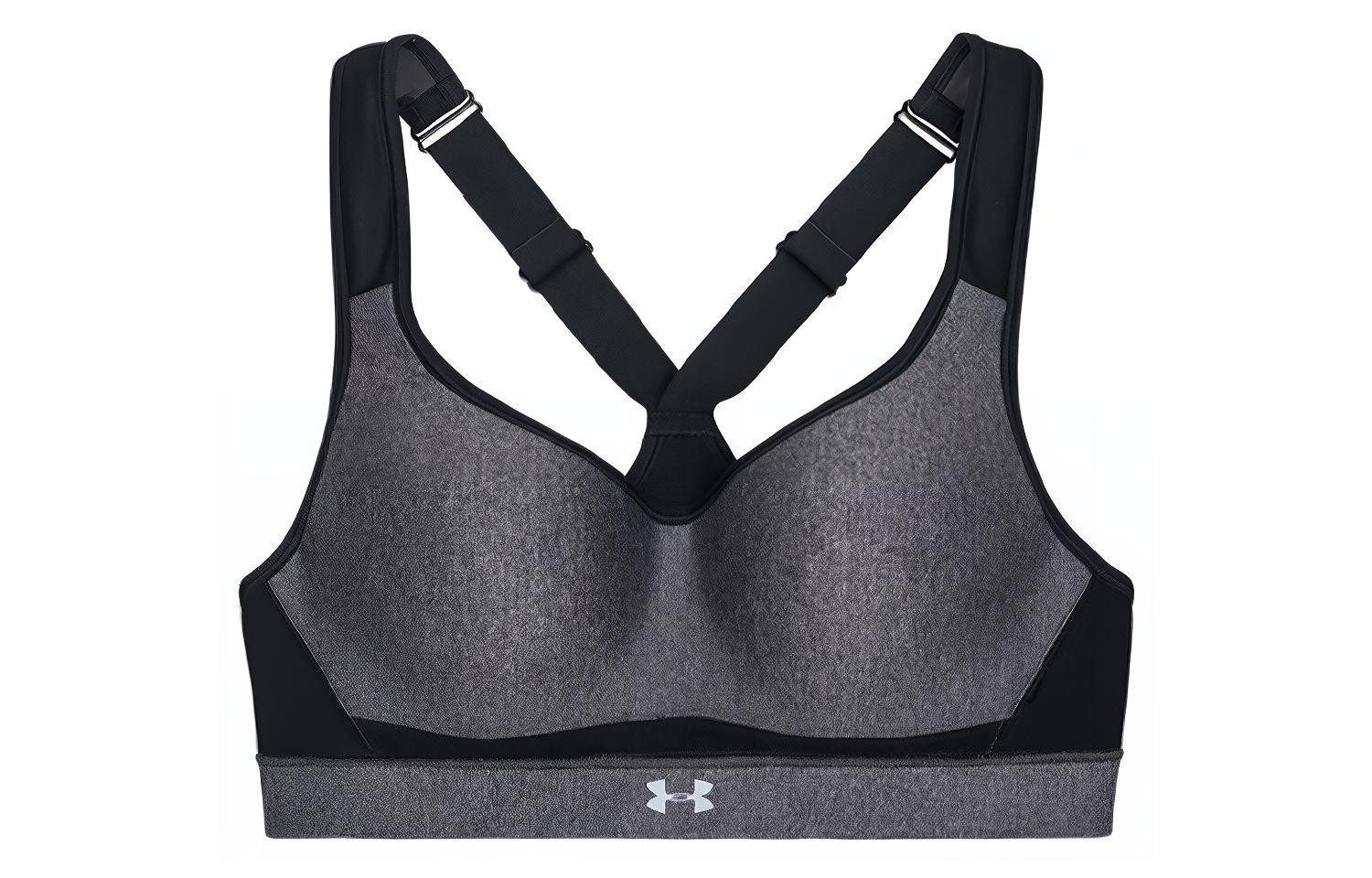 Under Armour HeatGear Sports Underwear Women s Carbon Heather Light Gray Moderate 1313285-020 32B