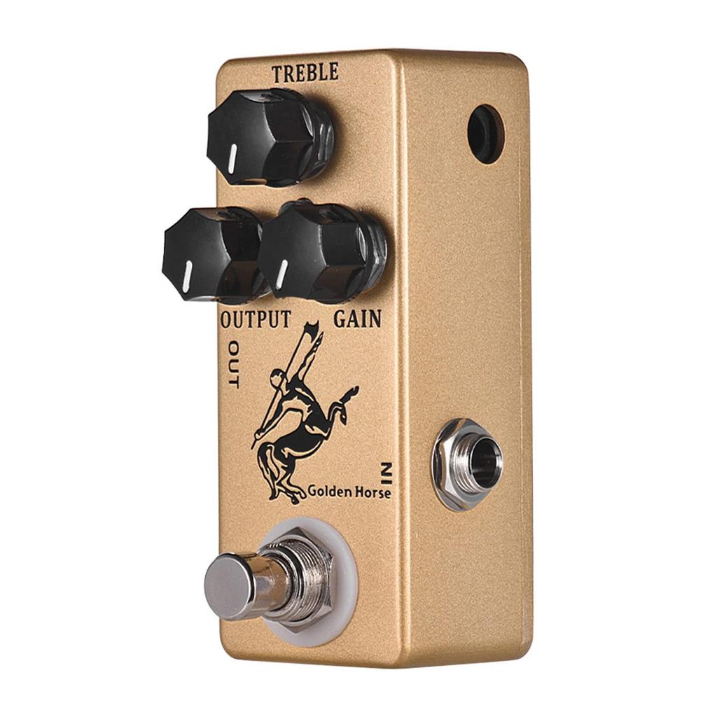 Btuty Golden Horse Guitar Overdrive Effect Pedal with Full Metal Shell and True Bypass