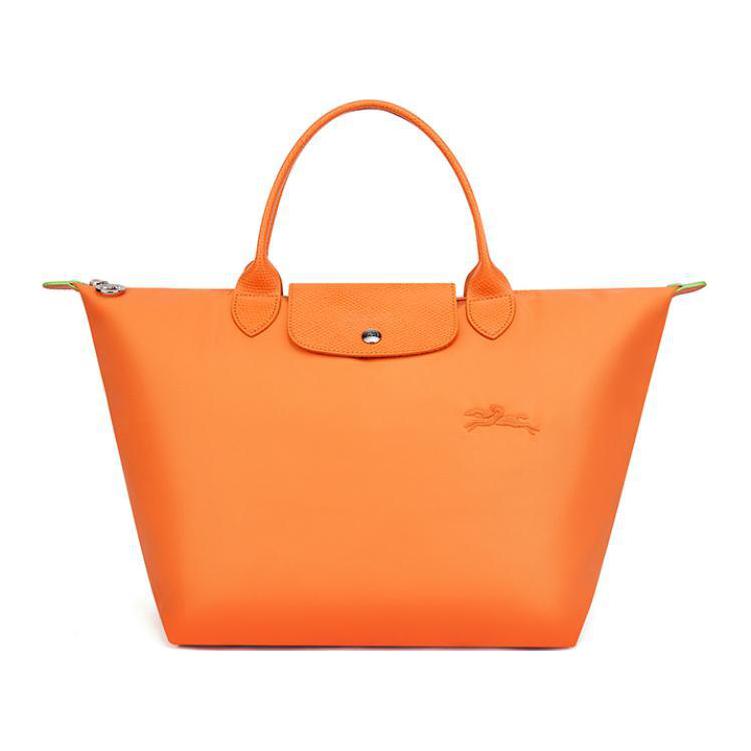 

Longchamp Le Pliage Green 30 Solid Short Handle Snap Zipper Closure Nylon Tote Bag Medium Women Tote Bags Orange L1623919P54 Basic Set (Bag)