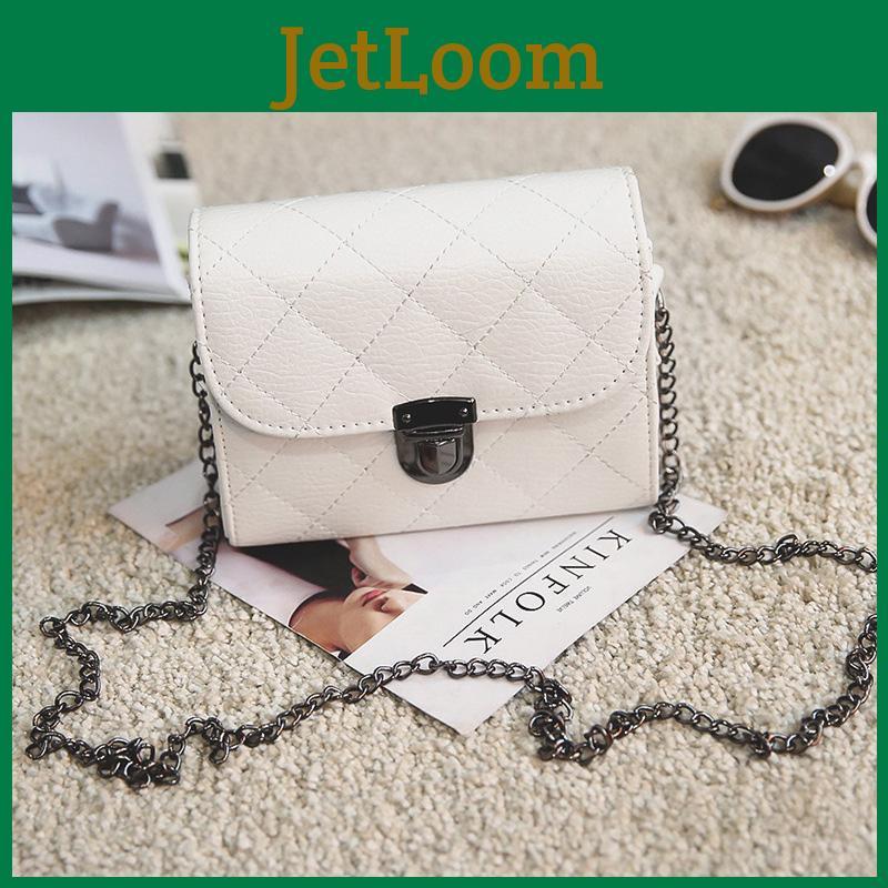 Elegant Pu Leather Female Hand Bags With Rivet Chain For Versatile Use