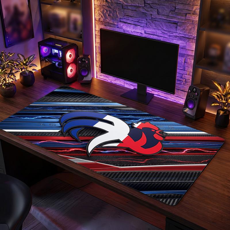 Tappetino Mouse Scudo Calcio Francia, Tappetino da Scrivania Esteso in Gomma Antiscivolo per Gaming Ufficio Laptop Regalo per Fan