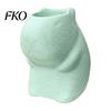 One-piece Molded Pen Organizer Standing Capybara Holder, Cute Animal Desk for Pens Makeup Gradient Orange Cup Brushes, Large Capacity