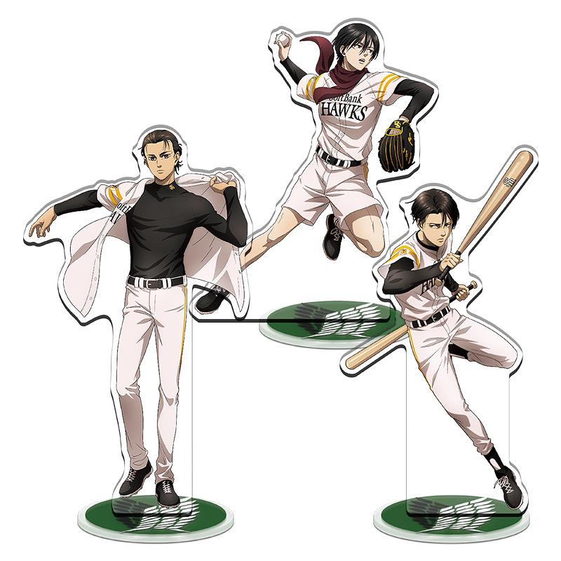 Attack On Titan Anime Acrylic Figure Stand Eren Rivaille Mikasa Model Desk Decor Collection Gift Toys