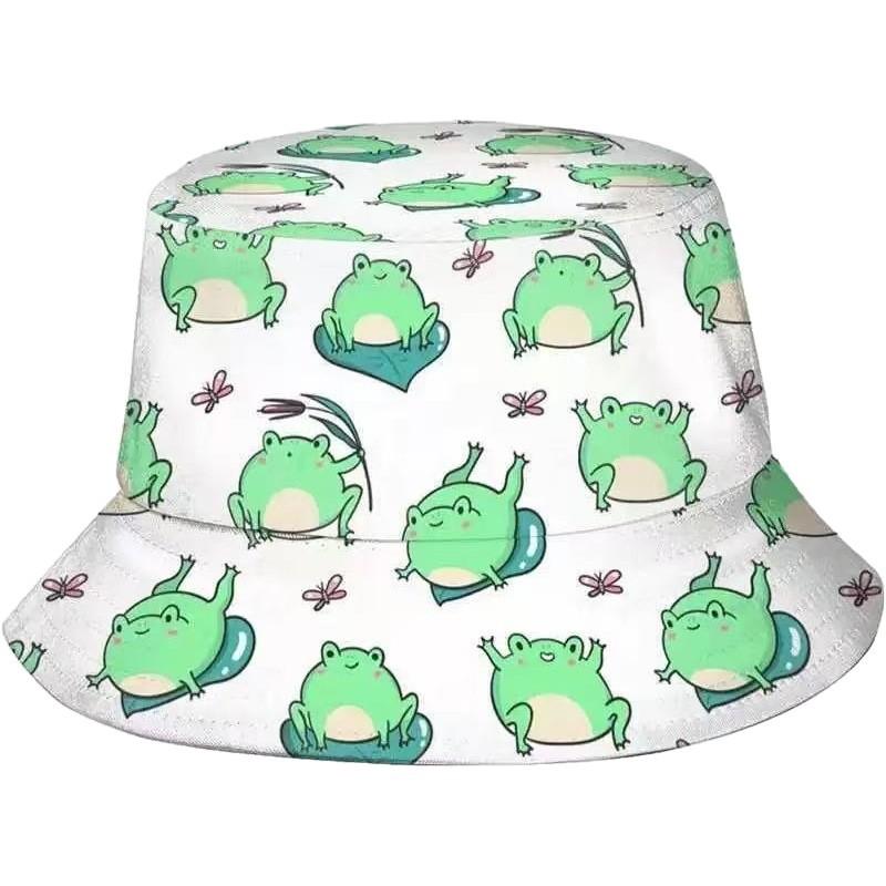 D digital printing bucket hat birthday theme English pattern basin hat unisex party gift sun hat