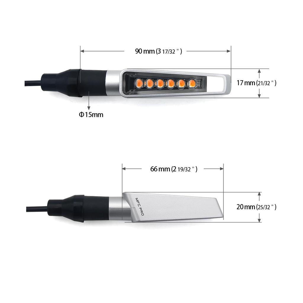 KOPPANG Motorcycle Flowing Turn Signal 6 LED Motorcycle E-Bike Vehicle