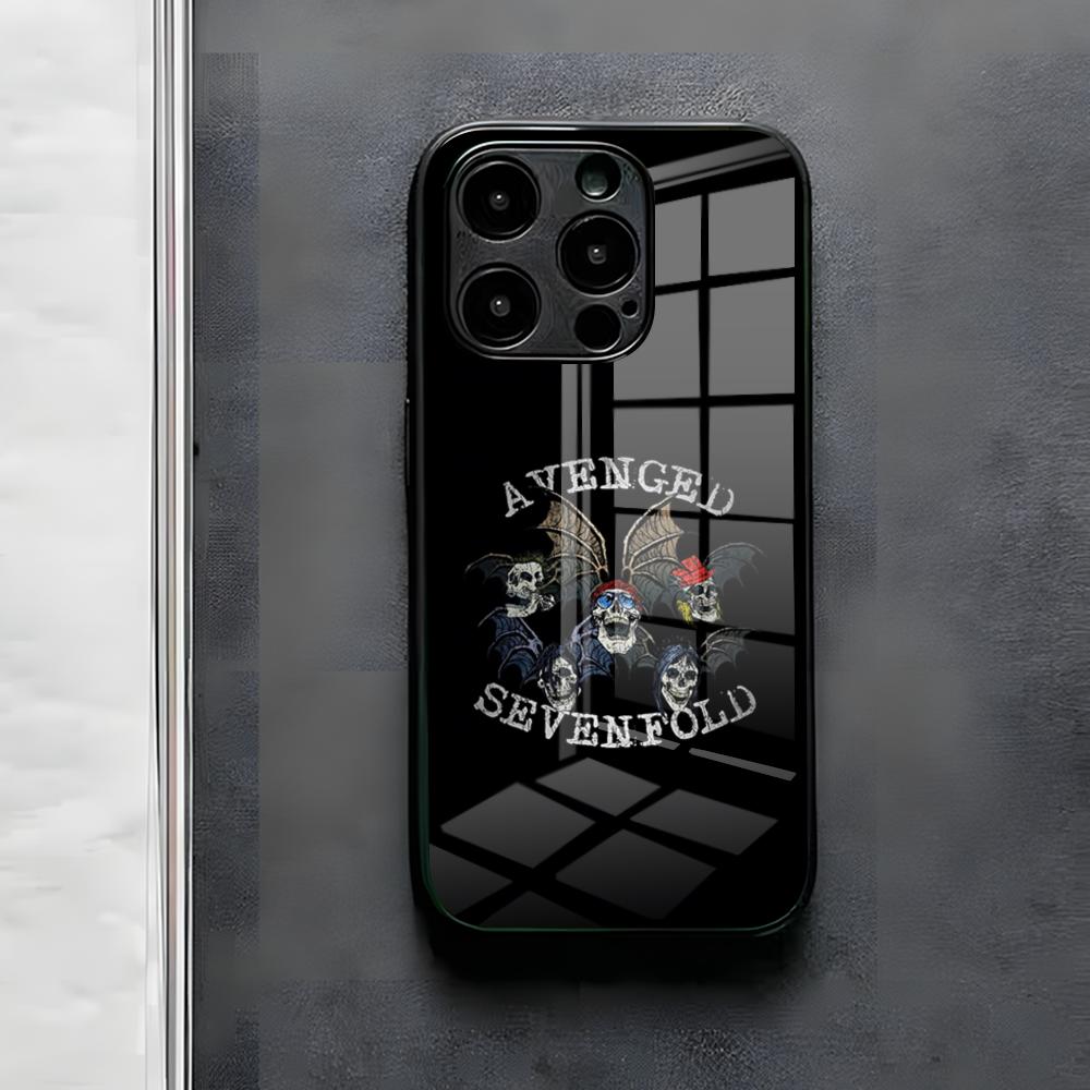 A-Avenged Sevenfold Phone Case For IPhone 17 Air 16 E Pro Max 15 14 13 Mini 12 Pro 11 Max Plus Black Glass Cover