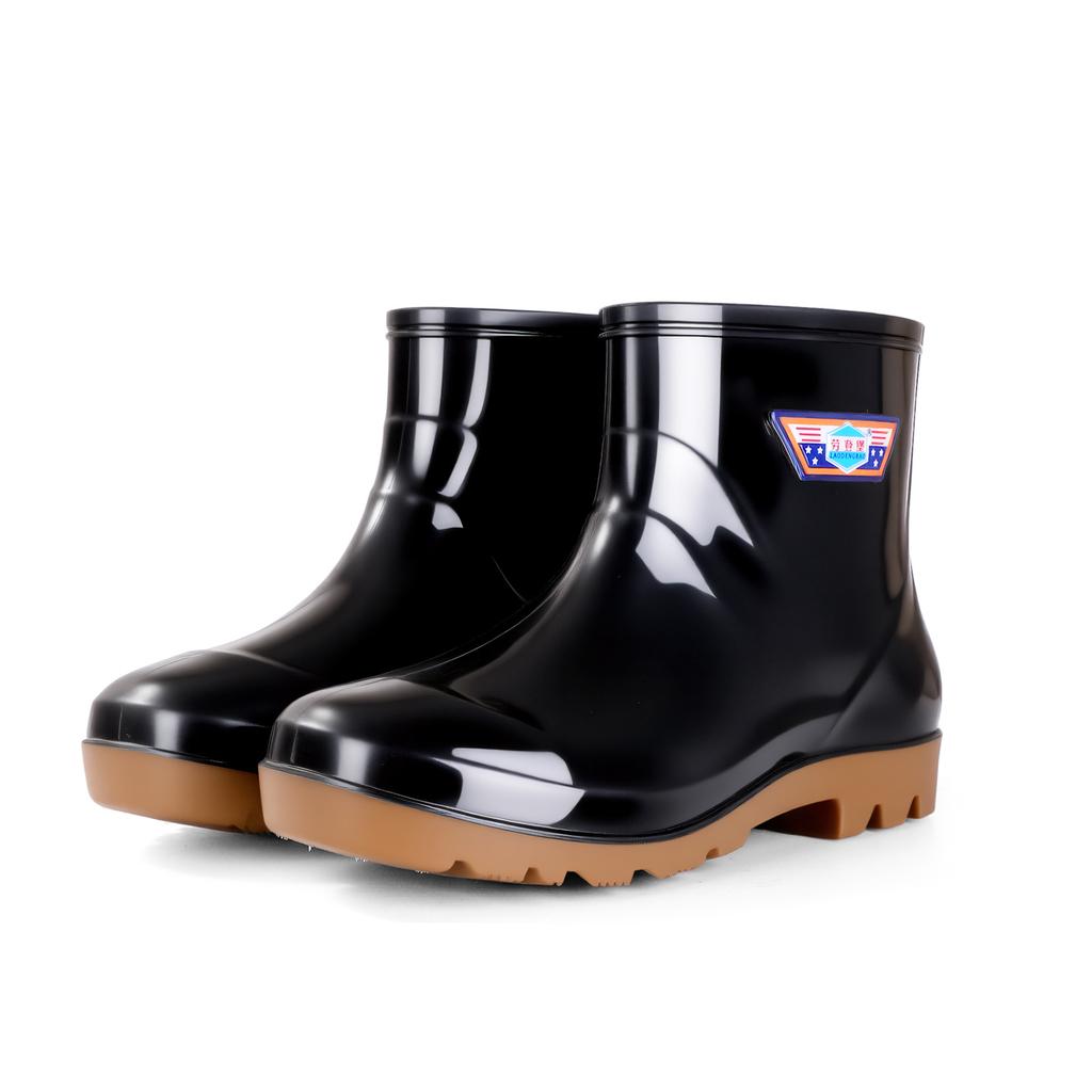 Thickened beef tendon sole rain shoes men's velvet rain boots cover shoes waterproof, non-slip and wear-resistant rain boots