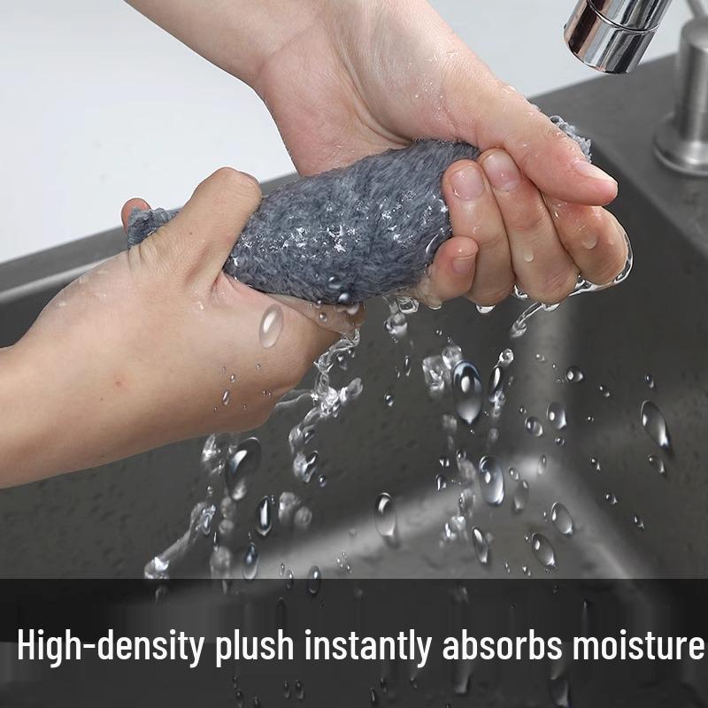 Bamboo Charcoal Fiber Non-stick Absorbent Dishcloth